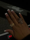 Triple Hibiscus Ring